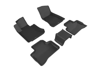 3D MAXpider Kagu 1st & 2nd Row Floormats For 16-20 Mercedes GLC-Class X205 - Black